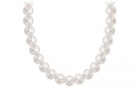 Akoya Cultured Pearl Necklace : 14K White Gold 4 MM Akoya Cultured Pearl Necklace : 14K White Gold