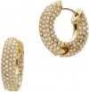 Michael Kors Gold Pave Huggie Hoop Earrings MKJ1250