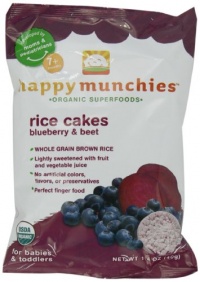 Happy Munchies Rice Cakes, Blueberry and Beet, 1.4 Ounce