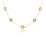 CleverEve Designer Series CZ Ball Diamond by The Yard Necklace