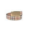 Burberry Haymarket Check plaque Belt - Beige-32inch/85cm