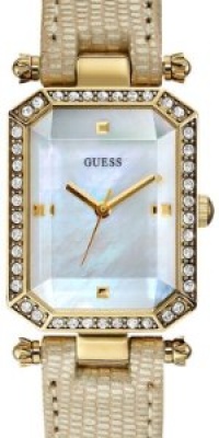 Guess Women's U0108L2 Gold Rectangular Watch