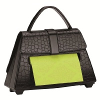 Post-it Pop-up Notes Dispenser for 3 x 3-Inch Notes, Black Purse, Includes Alternating Colored Notes