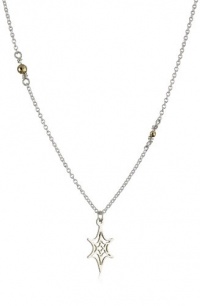 Jane Hollinger Nouveau Geo Sterling Silver Six Point Star Necklace