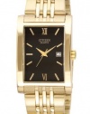 Citizen Quartz Date Rectangle Black Dial Unisex Watch - BH1372-56E