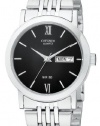 Citizen Quartz Day Date Stainless Steel Men's Watch - BK4050-54E