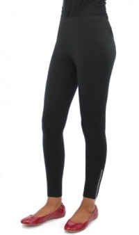 Style&co. Pants, Exposed Zipper Leggings (X-Small Petite, Ebony Black)