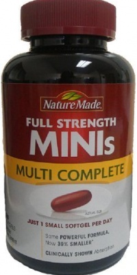 Nature Made Full Strength MINIs Multi Complete, 180 Softgels