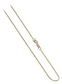 ZFCG001-Y 14 KT Yellow Gold 0.6mm 14k Baby Box Chain 16 inch to 24 inch