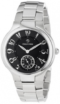 Philip Stein Unisex 42-FB-SS Round Black Dial Stainless Steel Bracelet Watch