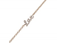 Studio Silver 18 Necklace, 18k Rose Gold over Sterling Silver Love Necklace