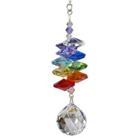 Woodstock Rainbow Makers Crystal Cascade Suncatcher, Genuine Austrian Ball Crystal, 9-Inch Long