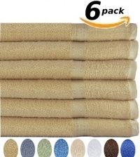 6 Cotton Bath Towel 27 x 54 400gm - Champagne