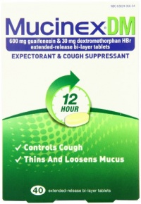 Mucinex  DM Extended-Release Bi-Layer Tablets, 40 Count