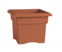 Fiskars 57014C 14-Inch Veranda Square Planter Box, Color Clay