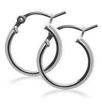 Sterling Silver 0.5 Tube Hoop Huggies Earrings