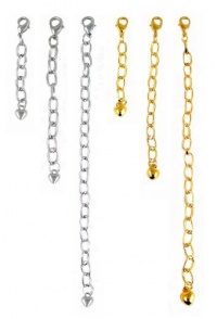 Necklace Bracelet Extender Set - 1, 2 & 4 - Gold & Silver Tone ~ 6 Pcs in Total (FB210)