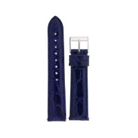 Ladies' Genuine Crocodile Watch Band Dark Navy Blue 16mm Watchband Built-In Spring Bars