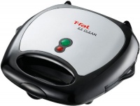 T-fal SW6100004 EZ Clean Sandwich and Waffle Maker, Silver