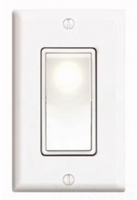 Leviton 5601-2W 15 Amp, 120/277 Volt, Decora Rocker Single-Pole AC Quiet Switch, Residential Grade, Grounding, White