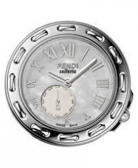 Fendi Selleria Mother-of-pearl Dial Women's Steel Watch F81034h With Mesh Steel Bracelet