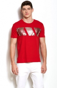 Armani Exchange Mens Foiled Triangle Logo Tee