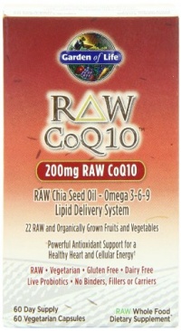 Garden of Life Raw CoQ10 Vegetarian Capsules, 60 Count