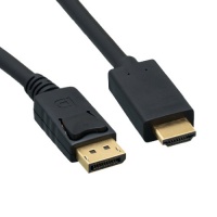 CNE70196 High Quality Black DisplayPort Male to HDMI Cable Male 6ft/2M