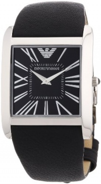 Emporio Armani Men's AR2006 Slim Black Leather Strap Watch