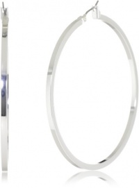 Kenneth Cole New York Modern Ombre Shiny Silver Hoop Earrings