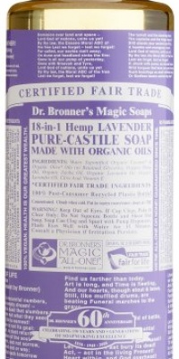 Dr. Bronner's Magic Soaps Pure-Castile Soap, 18-in-1 Hemp Lavender, 32-Ounce