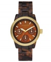 Warm up to the chic details of this tortoise Ritz watch by Michael Kors.