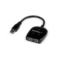 StarTech.com ST2300CUSB3 SuperSpeed Compact 2 Port USB 3.0 Hub - Black