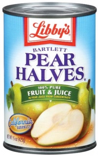 Libby's  Bartlett Pear Halves In Pear Juice From Concentrate, 15-Ounce Cans (Pack of 12)