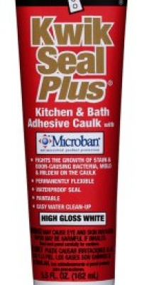 Dap 18526 Kwik Seal Plus Kitchen and Bath All-Purpose Adhesive Caulk, 5.5-Ounce, White