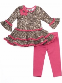 Rare Editions Baby-girls Newborn Cheetah Print Ity Legging Set