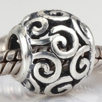 Ocean Breeze Authentic 925 Sterling Silver Bead Fits Pandora Chamilia Biagi Troll Charms Europen Style Bracelets