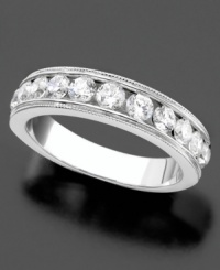 A timeless ring, a symbol of love. In 14k white gold with round-cut diamond (1 ct. t.w.).