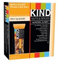 Kind Nuts & Spices Bar Maple Glazed Pecan & Sea Salt -- 12 Bars