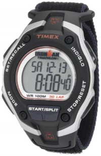 Timex Men's T5K415 Ironman Traditional 30-Lap Oversize Black Fast Wrap Velcro Strap Watch