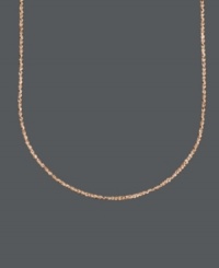 Add a pretty layer the color of caramel. 14k rose gold is a huge trend this season, and this perfectina-style chain is perfect to wear alone or decorate with charms. Approximate length: 20 inches.