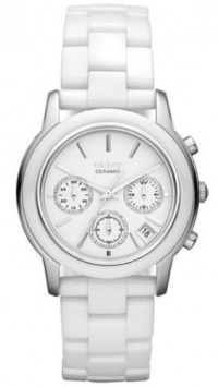 DKNY Chronograph White Ceramic Ladies Watch NY831