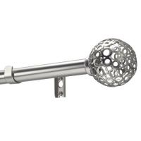 Levolor Sphere Rod Set, Satin Nickel, 3/4-Inch Diameter, 66 to 120-Inch Width