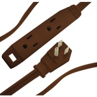 Axis 45504 3 Outlet Indoor Extension Cord, 8 Feet (Brown)