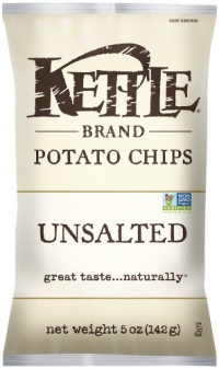 Kettle Chips, Unsalted, 5-Ounce Bags (Pack of 15)