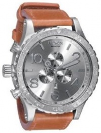 Nixon 51-30 Chrono Leather Watch Saddle, One Size [Watch] Nixon