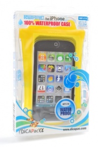 Dicapac WP-i10 Waterproof Case for iPhone 4 or 3G/3GS, (Yellow)