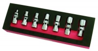 Astro Pneumatic 7407 1/4-Inch Drive Flex Socket Set, 6 Point - SAE, 7-Piece