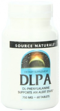 Source Naturals DL-Phenylalanine 750mg, 60 Tablets (Pack of 2)