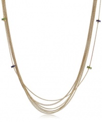 Kenneth Cole New York Modern Geo Small Geometric Bead Long Multi-Chain Necklace